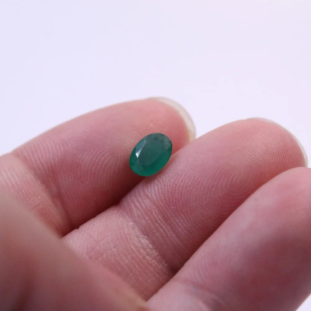 4mm*6mm Natural I Grade Emerald Loose Gemstone 0.4ct Real Zambia Emerald Gemstone for Jewelry DIY