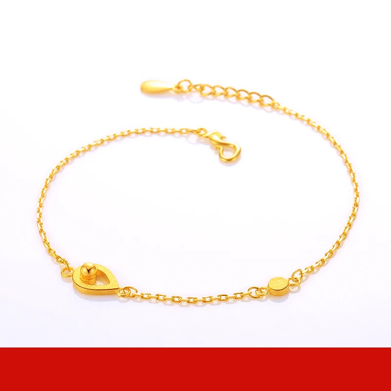 24K Pure Gold Bracelet Real 999 Solid Gold Bangle Beautiful Butterfly  Classic Jewelry
