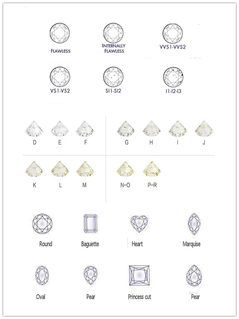 Natural Diamond Loose Gemstone Special-shaped Princess/Pear /MQ Cut for Women Man Fine Jewelry Wholesale