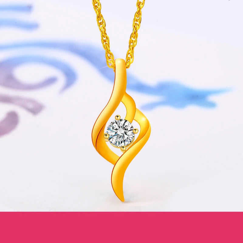 24K Pure Gold Pendant Real AU 999 Solid Gold Charm Beautiful Pendant