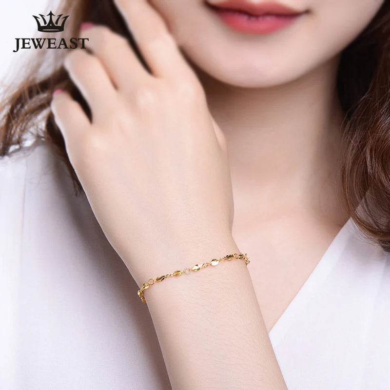 Women 24k Gold Bracelet Pure 999  Carambola Girl Party Gift Good
