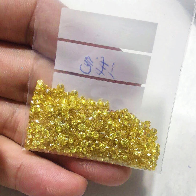 100% Natural Yellow Diamond Loose Gemstone 4pcs for Women Man Fine Jewelry  Wholesale