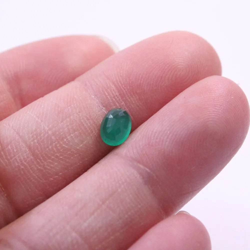 4mm*6mm Natural I Grade Emerald Loose Gemstone 0.4ct Real Zambia Emerald Gemstone for Jewelry DIY
