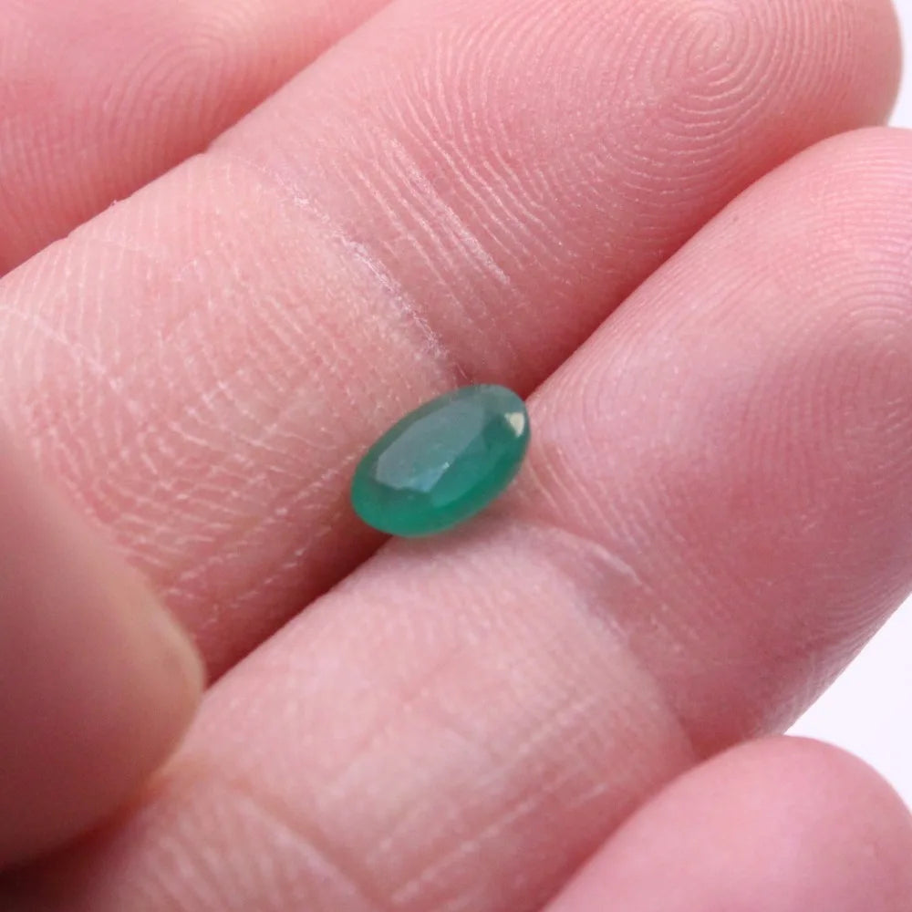 4mm*6mm Natural I Grade Emerald Loose Gemstone 0.4ct Real Zambia Emerald Gemstone for Jewelry DIY