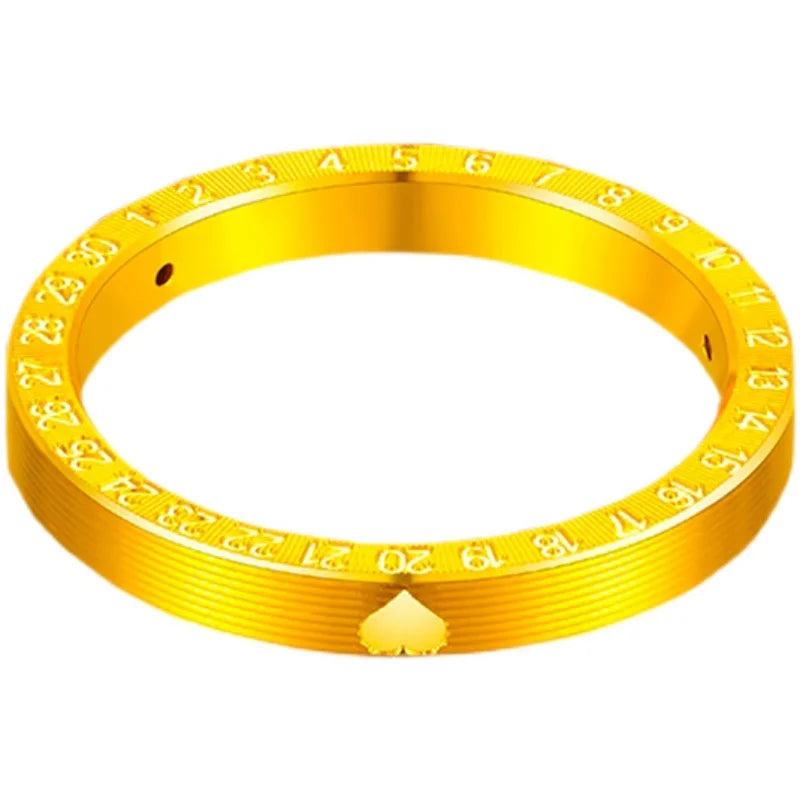 1PCS Pure 999 24K Yellow Gold Ring Women 520 Clock Rings 5G Hard Gold Crafts Loving Heart  Rings US Size 6-9