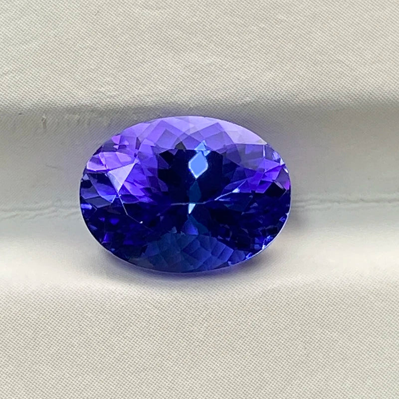 Natural Tanzanite Vivid Blue Oval Shape Brilliant Cut 4.415ct VVS Loose Gemstone Customize