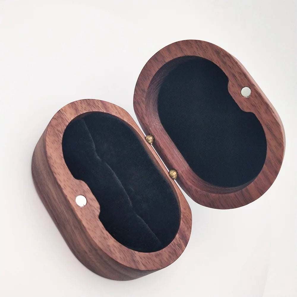 Boutons de manchette personnalisés Tangula pour hommes mariés boutons de manchette initiales en acier inoxydable boîte-cadeau en chêne de souhait bijoux de mariage cadeau de marié