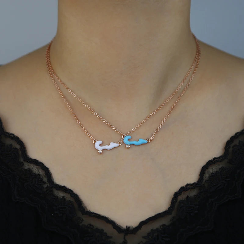 Collier à breloques en forme de petite lettre d'amour arabe en émail pastel 5A CZ Micro Pave 2023 Cadeau de Saint-Valentin Bijoux de mode