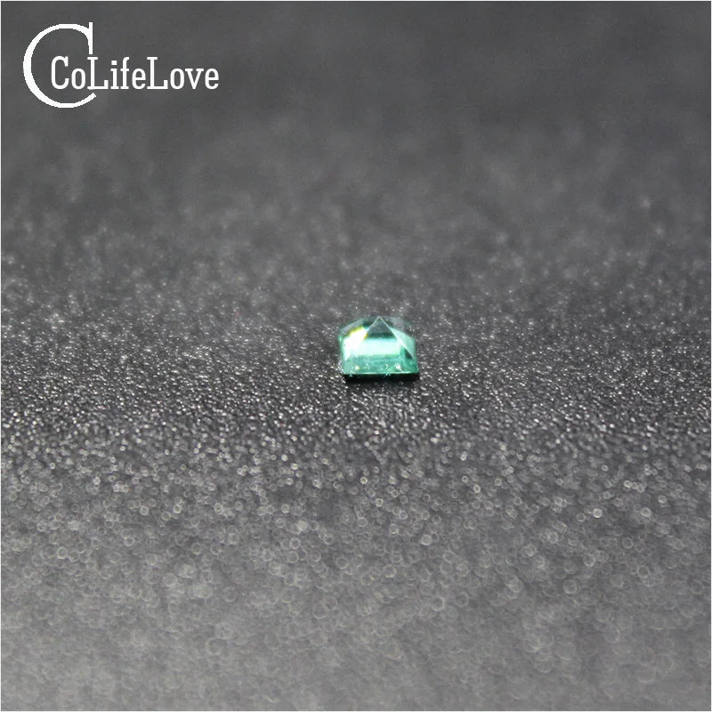3mm Natural Emerald Loose Gemstone Princess Square Cut SI Grade Emerald Gemstone for Jewelry Shop Jewelry DIY