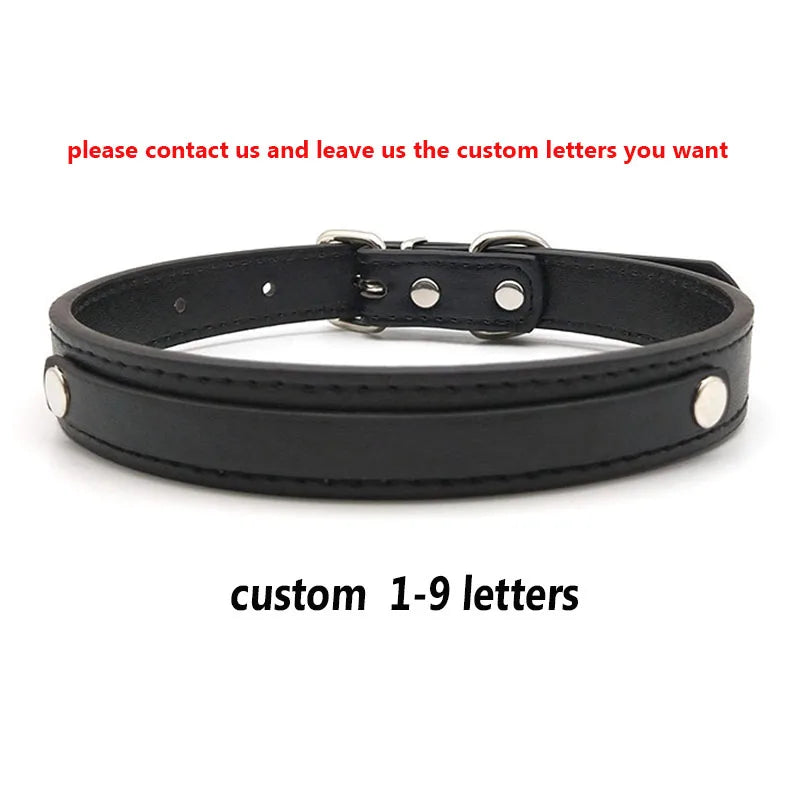 Collier ras du cou sexy en cuir PU avec lettres de nom personnalisées pour hommes et femmes, bijoux ras du cou personnalisés pour cosplay