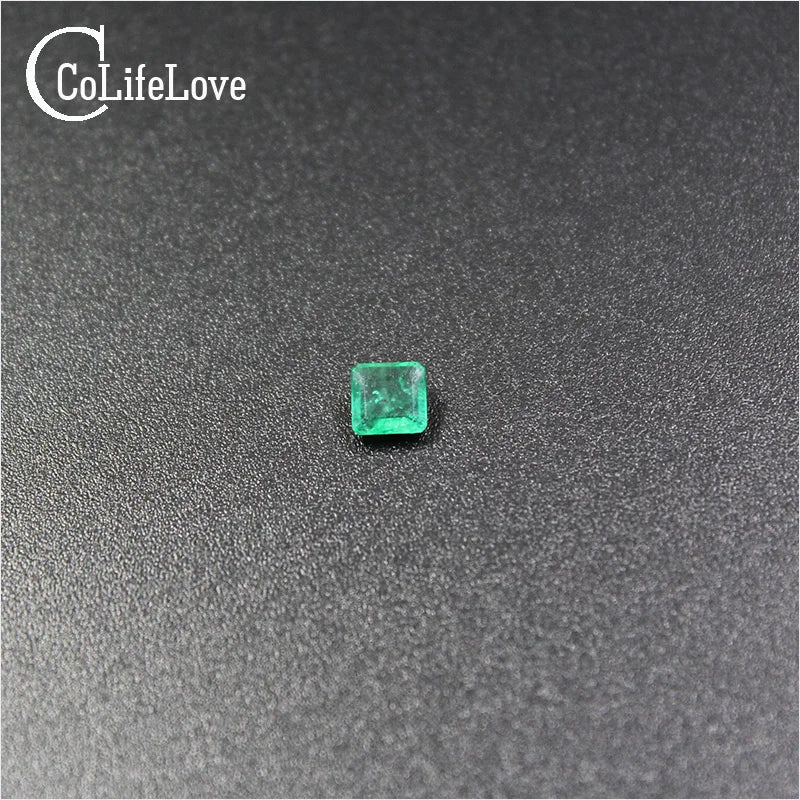 3mm Natural Emerald Loose Gemstone Princess Square Cut SI Grade Emerald Gemstone for Jewelry Shop Jewelry DIY